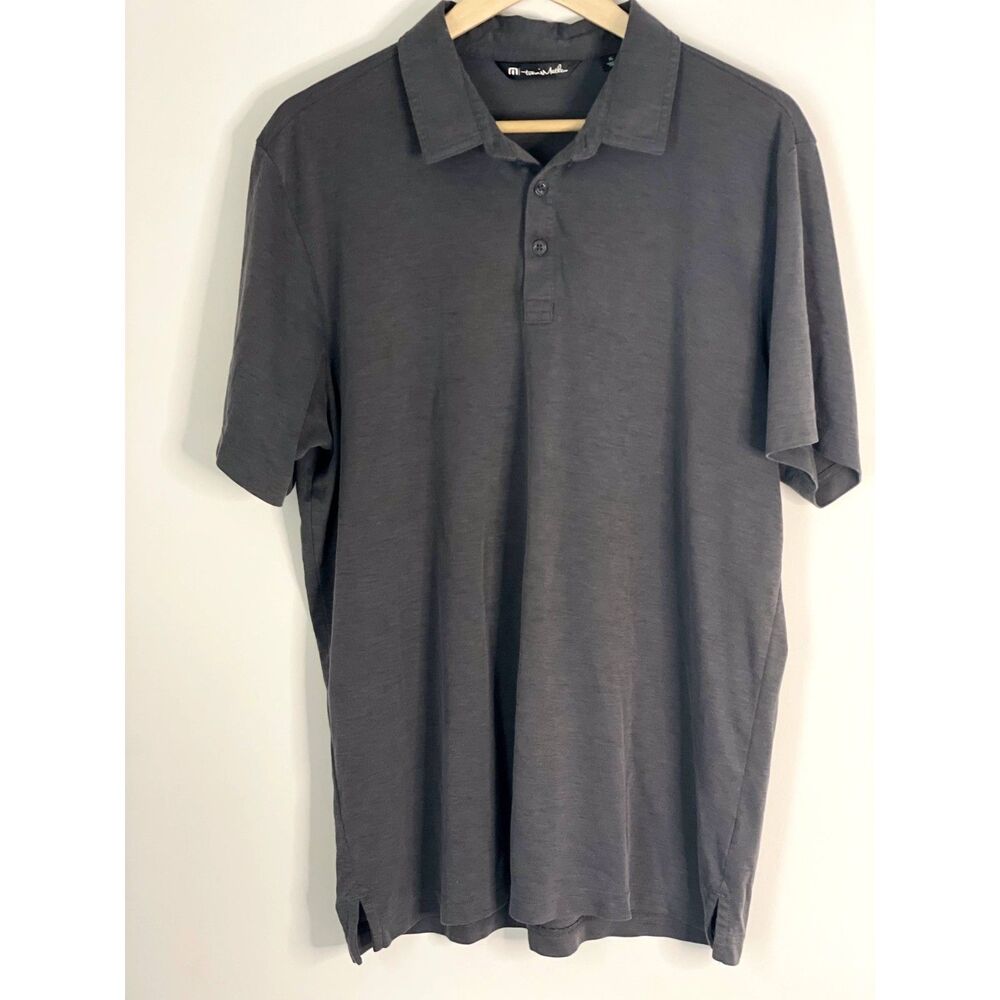 Travis Matthew Pima Cotton Blend Gray Men's Classic Polo Shirt Size XL (m23)